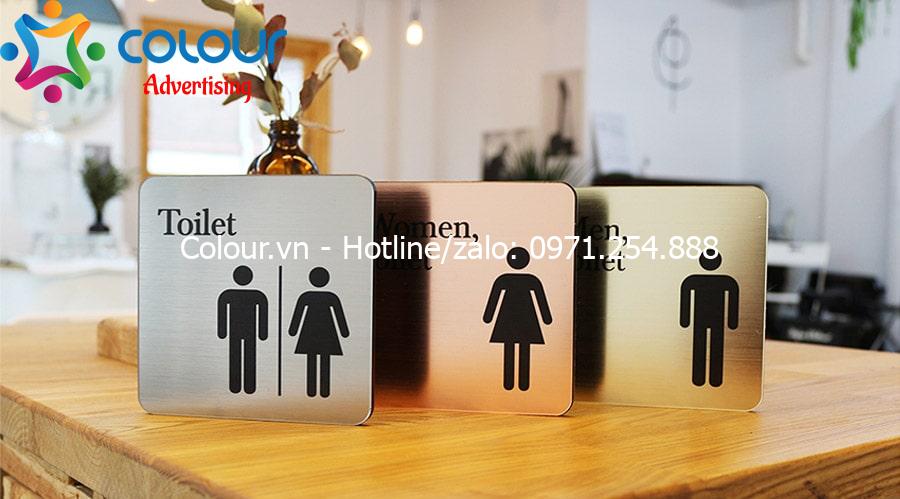 86+ Bảng hiệu toilet WC chất liệu inox, đồng đẹp giá rẻ sang trọng