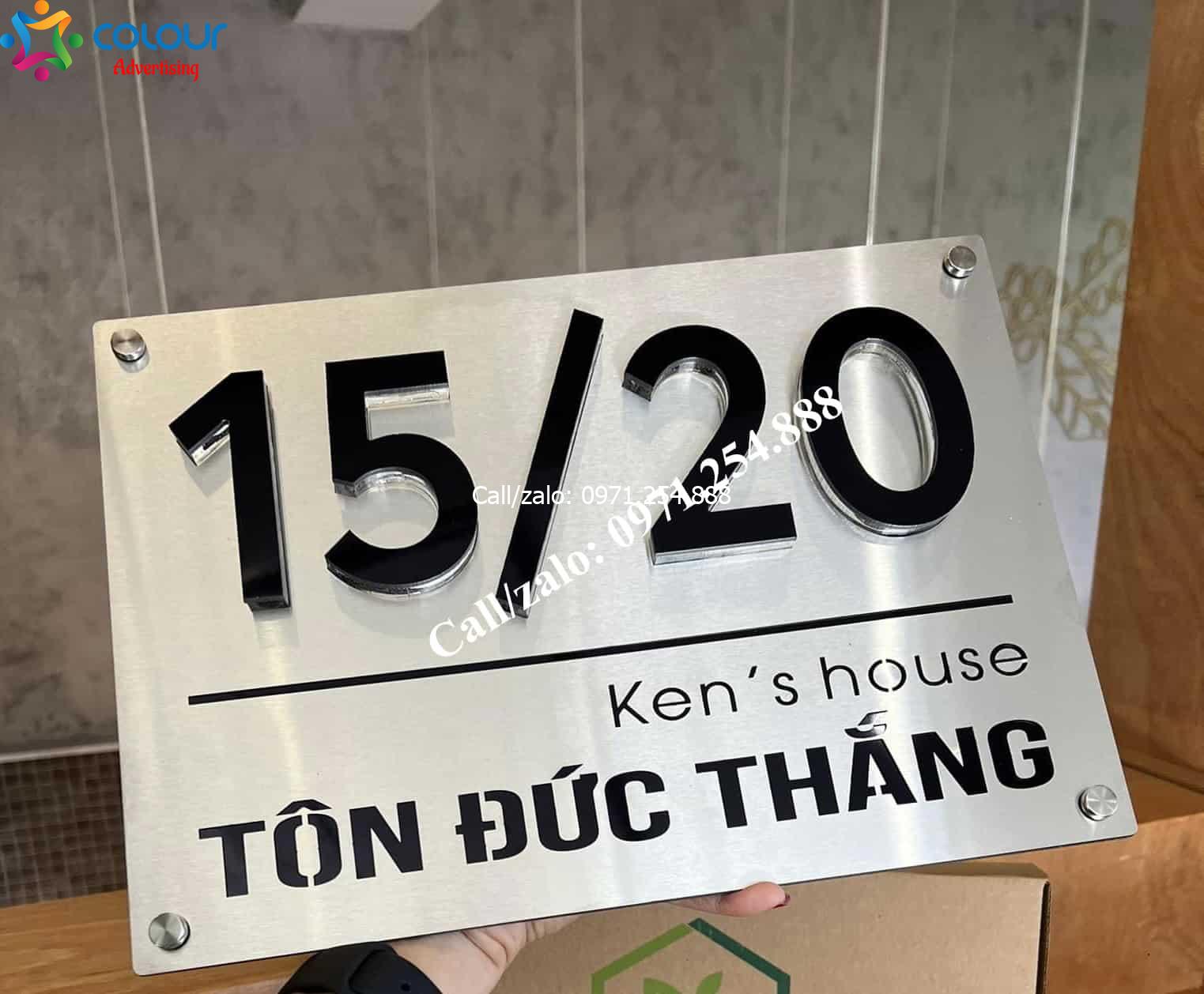 Làm biển số nhà hiện đại đẹp sang mọi chất liệu: Mica, đồng, inox, gỗ...
