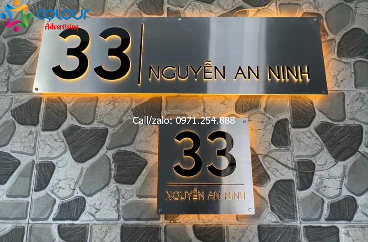 Biển số nhà có đèn LED đẹp sang trọng giá rẻ đang dạng mẫu